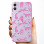 Personalised Pink Cheetah Clear Phone Case, thumbnail 1 of 5