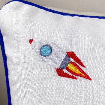 Children's Space Embroidered Nursery Cushion, 5 of 8