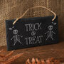 Hanging Illustrated Slate Sign 'Trick Or Treat', thumbnail 1 of 2