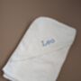 Personalised Baby Cotton Hooded Towel Newborn Gift, thumbnail 10 of 12