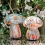 Orange And Mint Mushroom Table Lamps, thumbnail 1 of 5