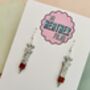 Syringe Glitter Resin Earrings / Alternative Style Jewellery / Gift For Nurses And Doctors Shimmering Medical Jewellery, thumbnail 6 of 7