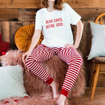 Dear Santa Matching Family Christmas Pyjama Set, 4 of 4