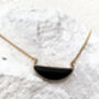 Jade Semi Circle Necklace Real 18k Gold Plated Gift, thumbnail 8 of 8