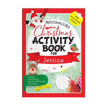 Personalised Christmas Activity Book With Stickers – Stocking Filler, 6 of 7