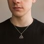 Personalised Sterling Silver Celtic Triquetra Pendant Necklace, thumbnail 2 of 8