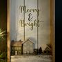 'Merry And Bright' Wooden Wall Plaque, thumbnail 2 of 3