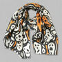 Ghost Print Halloween Scarf, thumbnail 1 of 6