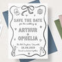 Hand Drawn Scribble Save The Date Cards, thumbnail 1 of 5