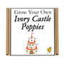 Gardening Gift. Grow Your Own Ivory Castle Poppies Kit, thumbnail 4 of 4