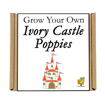 Gardening Gift. Grow Your Own Ivory Castle Poppies Kit, 4 of 4