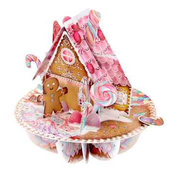 Pop Up 3D Christmas Gingerbread House Greeting Card, 2 of 5