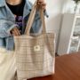Beige Houndstooth Tote Bag, thumbnail 4 of 7