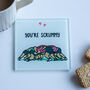 'You're Scrummy' Personalised Rugby Coaster, thumbnail 4 of 4
