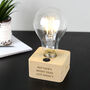 Personalised LED Bulb Wooden Table Lamp, thumbnail 5 of 5