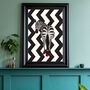 Custom Art Deco Zebra Black White Gold Print, thumbnail 2 of 7