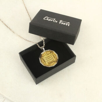 Personalised 70th Birthday Threepence Coin Necklace, 4 of 9