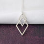 Geometric Diamond Shaped Necklace, thumbnail 6 of 10