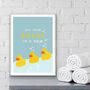 Get Your Ducks In A Row Bathroom Print, thumbnail 3 of 3