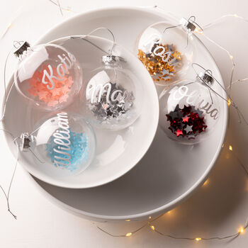 Personalised Glass Star Bauble, 3 of 6