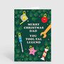 Merry Christmas Dad Joke Diy Tools Funny Dad Xmas Card, thumbnail 2 of 2