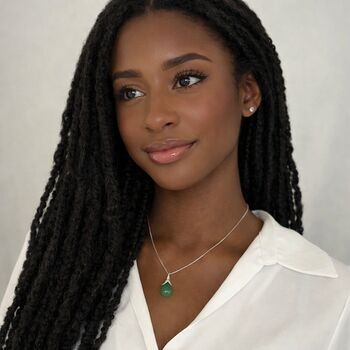 Personalised Sterling Silver Jade Teardrop Pendant Necklace, 2 of 10