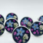 Cufflinks Real Forget Me Not Handmade 16mm, thumbnail 5 of 10