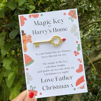 Personalised Father Christmas's Magic Key With Poem, 3 of 3