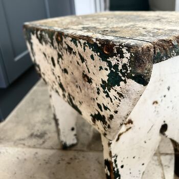 Vintage Wooden Milking Stool From Scottish Farm, 6 of 8