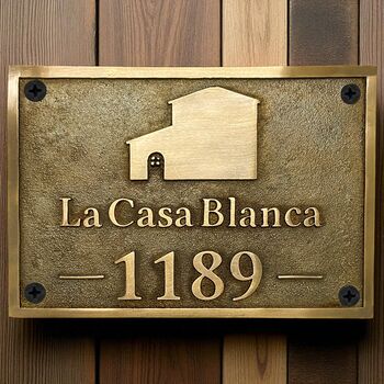 Personalised House Name And Number Plaque, 2 of 7