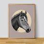 Head Only Horse Portrait Personalised Digitally Drawn, thumbnail 1 of 2