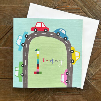 Cars 1st Birthday Card, 3 of 5