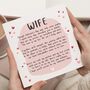 Valentine's Day Poem Card Personalised For Wife, thumbnail 1 of 7