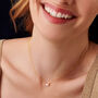 Baguette Birthstone Necklace In 18 Carat Gold Vermeil, thumbnail 3 of 12