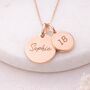 Personalised Rose Gold Plated Sterling Silver June Birth Flower Pendant Necklace, thumbnail 5 of 9