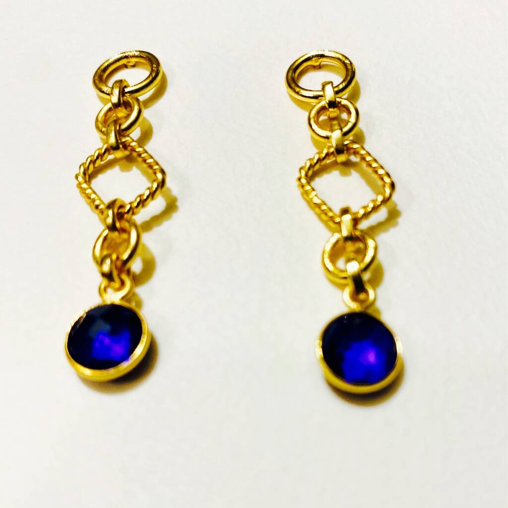 Sapphire Statement Earrings, 1 of 2