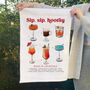 Personalised Secret Message Cocktail Personality Tea Towel, thumbnail 1 of 10