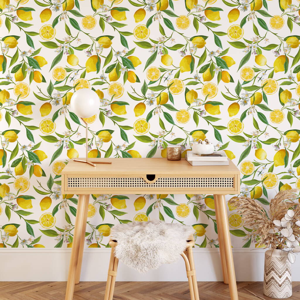 Lemon Tree Feature Wallpaper, 1 of 4