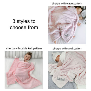 Personalised Pink Sherpa Blanket Elephant Comforter Set, 2 of 10