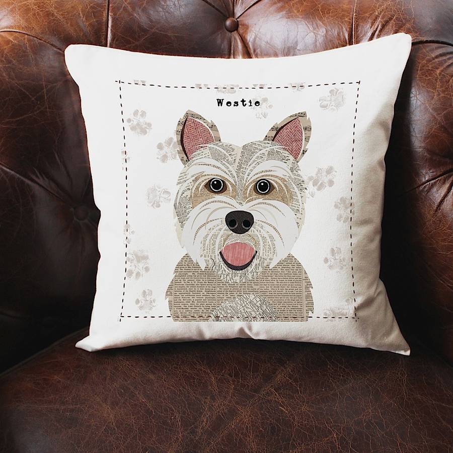 sequin dog cushion