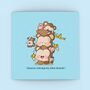 Cute Monkeys Greetings Card, thumbnail 1 of 9