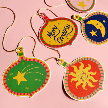 Illustrated Celestial Christmas Bauble Garland, 9 of 11