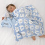 Personalised Blue Elephant Blanket, Comforter And Towel, thumbnail 6 of 9