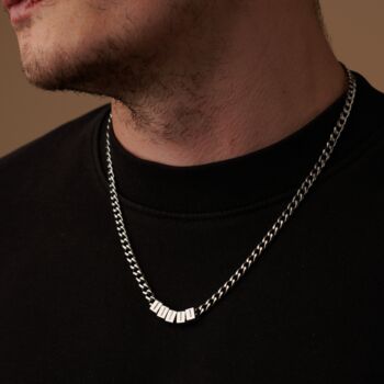 Silver 5mm Personalised Cuban Chain Necklace, 2 of 11