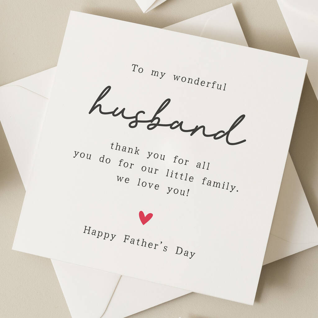 Wonderful Husband Father's Day Card