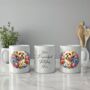 Personalised Shorthaired Lhasa Apso Summer Floral Dog Wreath Cushion And Mug Gift Bundle, thumbnail 3 of 4