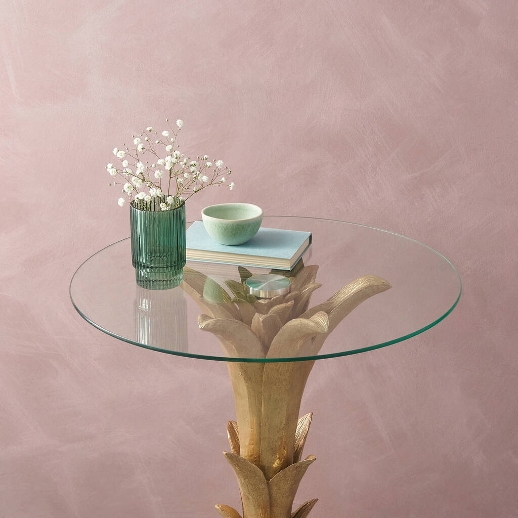 Pineapple Glass Top Side Table By all things Brighton beautiful