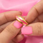 Neon Pink Candy Stripe Dome Ring, thumbnail 4 of 6