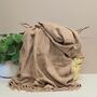 Winter Fleck Blanket Scarf In Beige, thumbnail 1 of 3