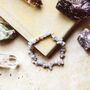 Blue Lace Agate Chip Bracelet | Stretch Cord Fit, thumbnail 1 of 6